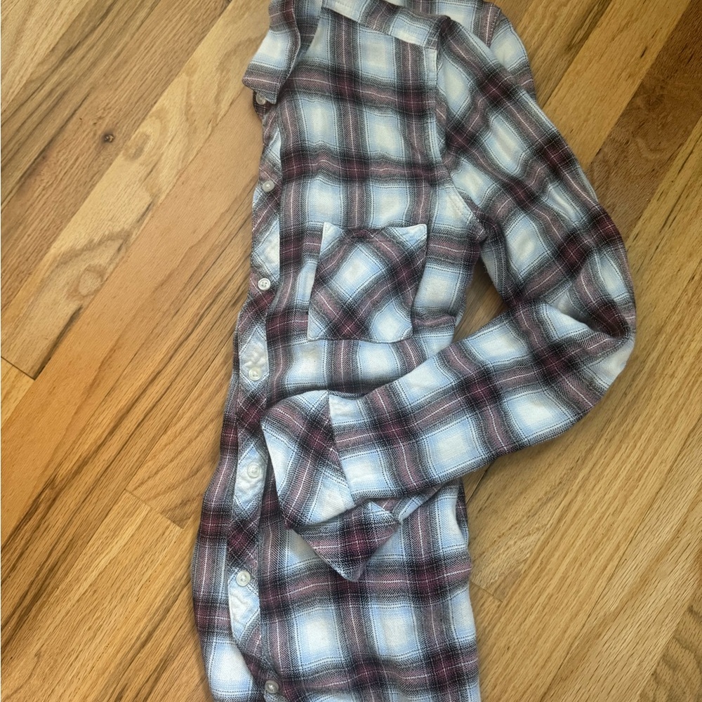 Plaid Button-Up Shirt